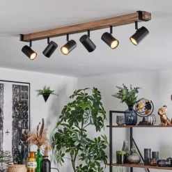 Storuma Plafonnier, Spot de plafond Écru, Noir, 6 lumières