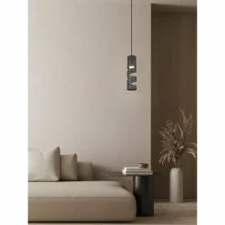 Stream Suspension Luminaires Trio Noir, 1 lumière