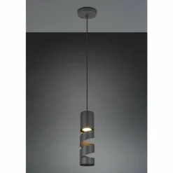 Stream Suspension Luminaires Trio Noir, 1 lumière