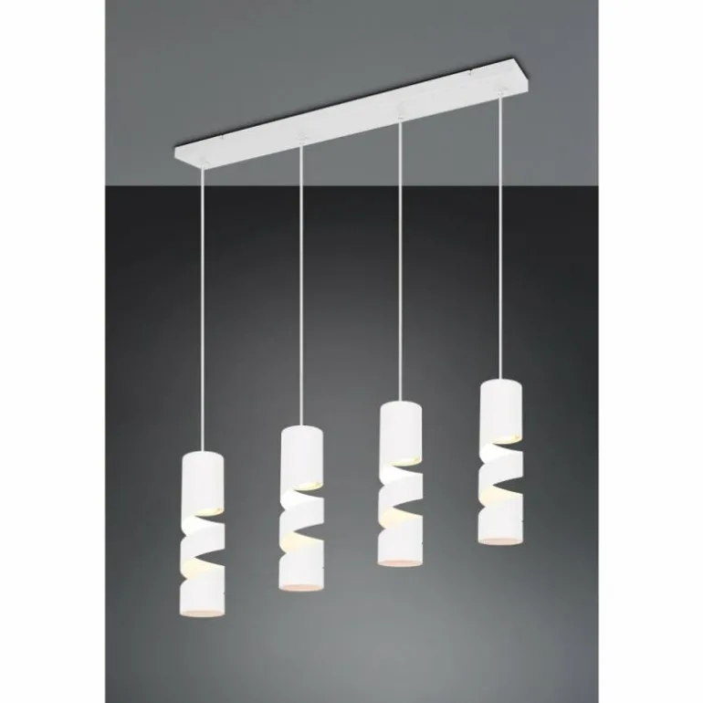 Stream Suspension Luminaires Trio Blanc, 4 lumières