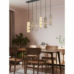 Stream Suspension Luminaires Trio Multicolore, 6 lumières