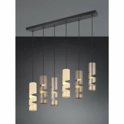 Stream Suspension Luminaires Trio Multicolore, 6 lumières