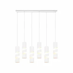 Stream Suspension Luminaires Trio Blanc, 6 lumières