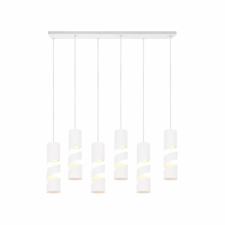 Stream Suspension Luminaires Trio Blanc, 6 lumières