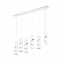 Stream Suspension Luminaires Trio Blanc, 6 lumières