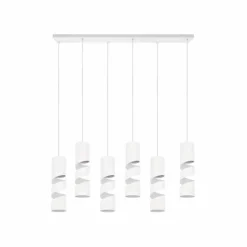 Stream Suspension Luminaires Trio Blanc, 6 lumières