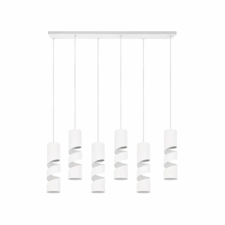 Stream Suspension Luminaires Trio Blanc, 6 lumières