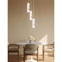 Stream Suspension Luminaires Trio Blanc, 3 lumières