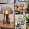 Style champignon Almagre Lampe à poser Noir, 1 lumière