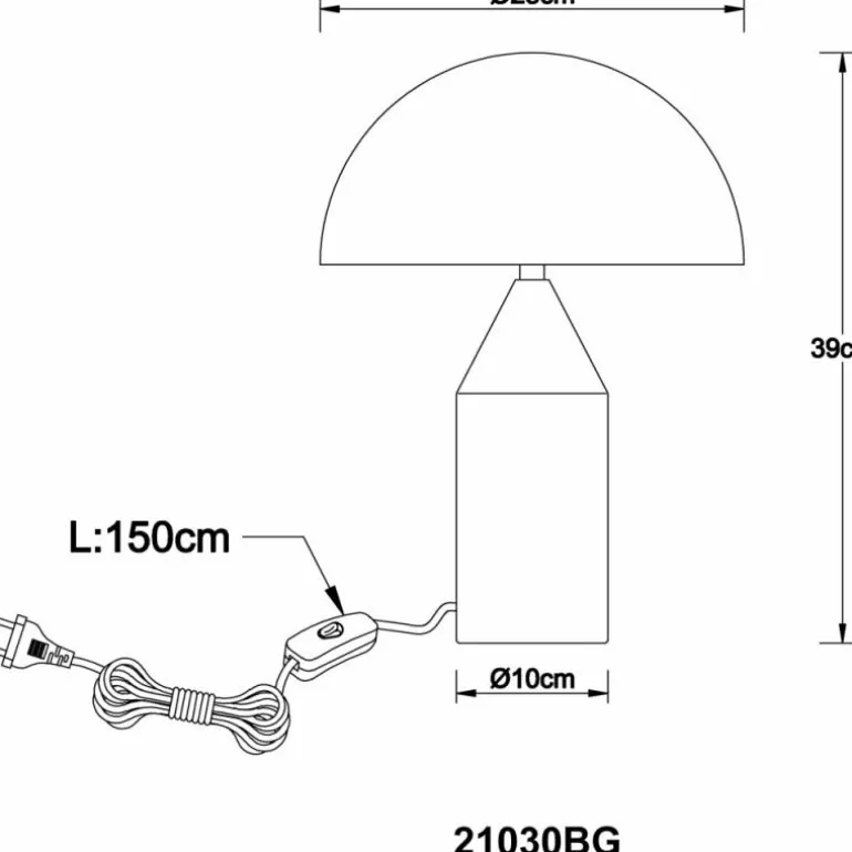 Style champignon Atoma Lampe à poser Luminaires Globo Lighting Vert, 2 lumières