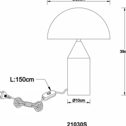Style champignon Atoma Lampe à poser Luminaires Globo Lighting Sable, 2 lumières