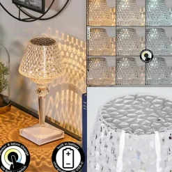 Style champignon Balsa Lampe à poser, Liseuse LED Transparent, 1 lumière