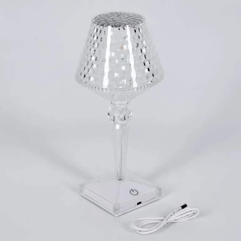 Style champignon Balsa Lampe à poser, Liseuse LED Transparent, 1 lumière