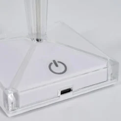 Style champignon Balsa Lampe à poser, Liseuse LED Transparent, 1 lumière