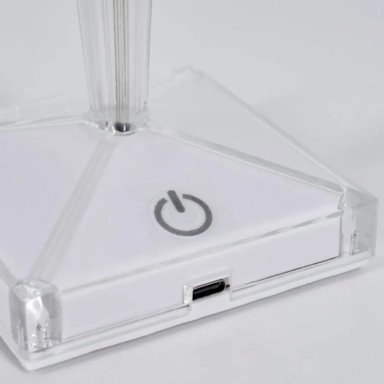 Style champignon Balsa Lampe à poser, Liseuse LED Transparent, 1 lumière