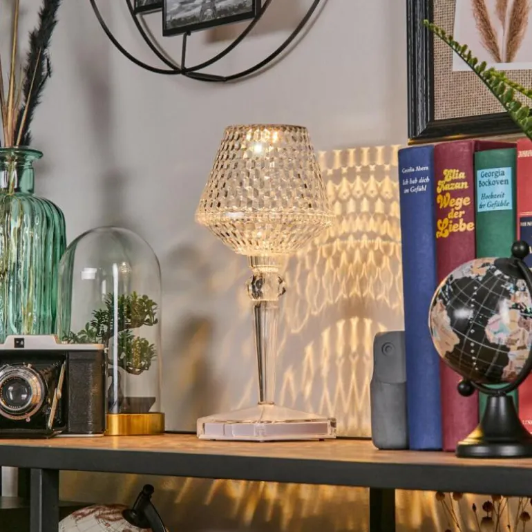 Style champignon Balsa Lampe à poser, Liseuse LED Transparent, 1 lumière