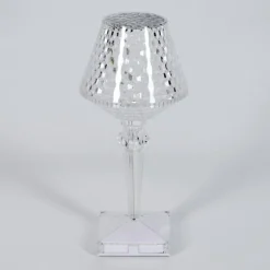 Style champignon Balsa Lampe à poser, Liseuse LED Transparent, 1 lumière