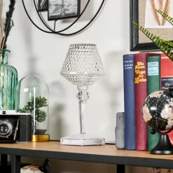 Style champignon Balsa Lampe à poser, Liseuse LED Transparent, 1 lumière