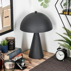 Style champignon Nor Lampe à poser Noir, 1 lumière