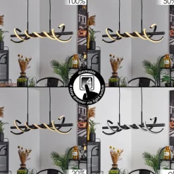 Suspension Alvarim LED Noir, 1 lumière