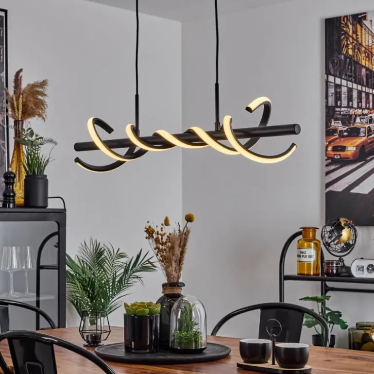 Suspension Alvarim LED Noir, 1 lumière