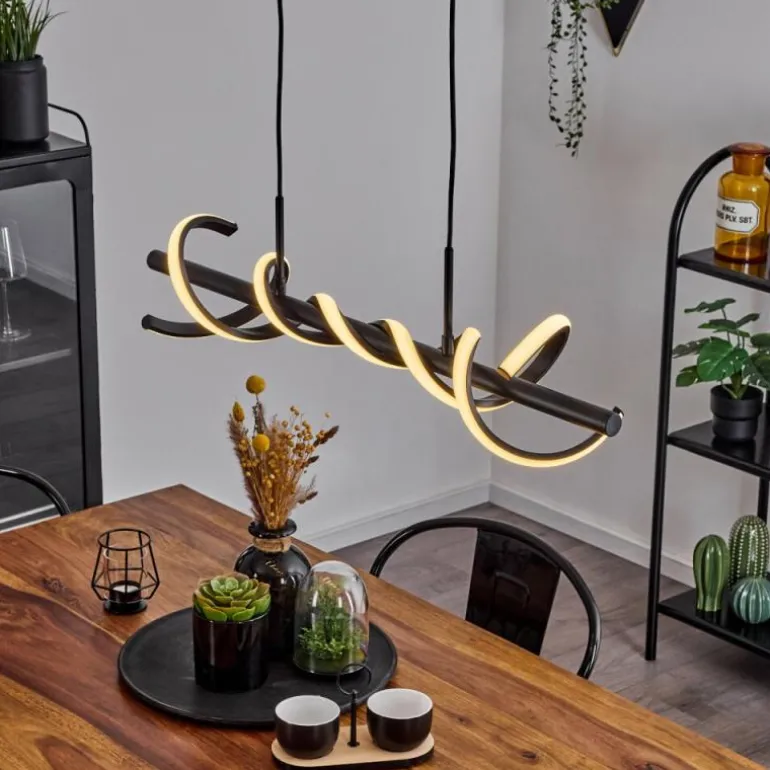 Suspension Alvarim LED Noir, 1 lumière