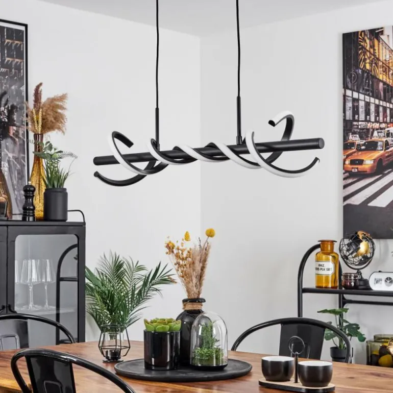 Suspension Alvarim LED Noir, 1 lumière