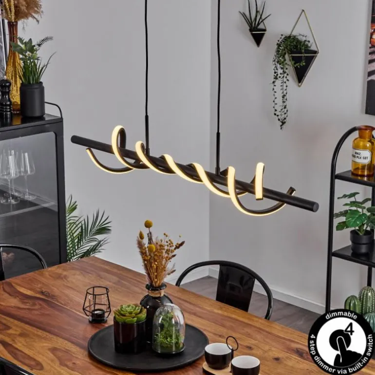 Suspension Alvarim LED Noir, 1 lumière