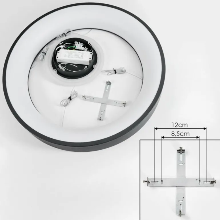 Suspension Areja LED Anthracite, Blanc, 1 lumière