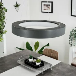 Suspension Areja LED Anthracite, Blanc, 1 lumière