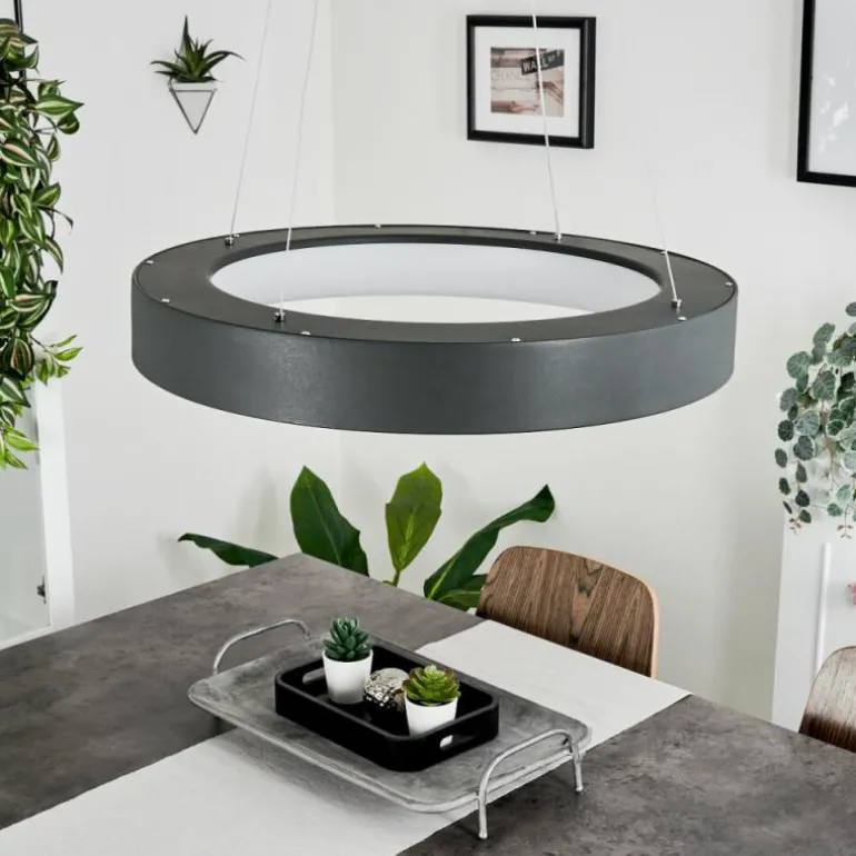 Suspension Areja LED Anthracite, Blanc, 1 lumière