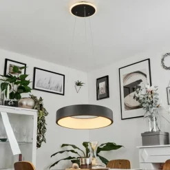 Suspension Areja LED Noir, Blanc, 1 lumière