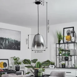 Suspension Autry Noir, 1 lumière