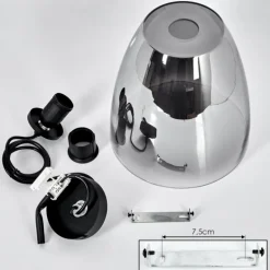 Suspension Autry Noir, 1 lumière