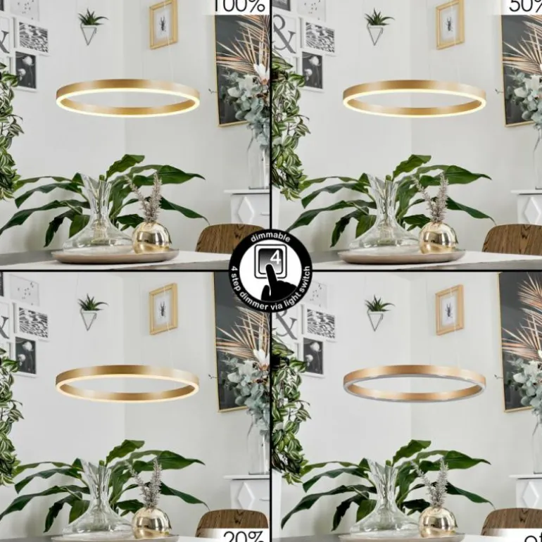 Suspension Barril LED Laiton, 1 lumière