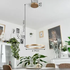 Suspension Barril LED Laiton, 1 lumière