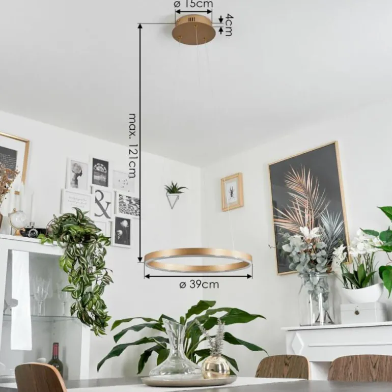 Suspension Barril LED Laiton, 1 lumière