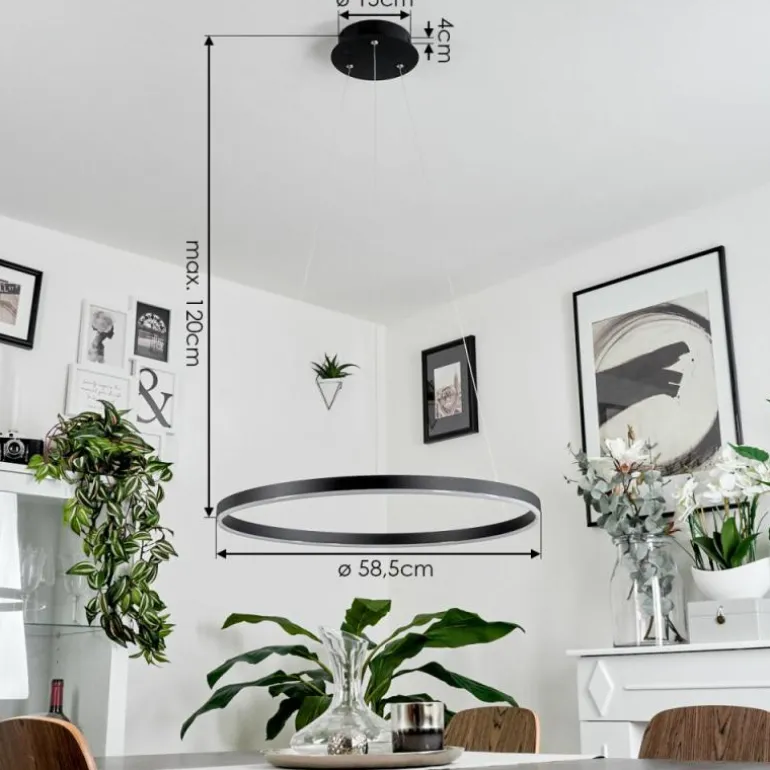Suspension Barril LED Noir, 1 lumière