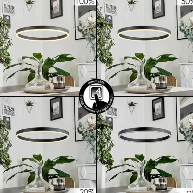 Suspension Barril LED Noir, 1 lumière