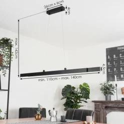 Suspension Battenheim LED Anthracite, 1 lumière