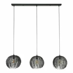 Suspension Beach Brun, Noir, 3 lumières