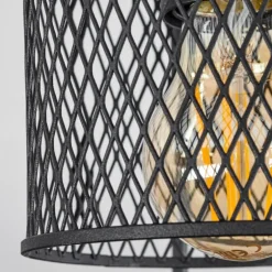 Suspension Bettaix Noir, 4 lumières