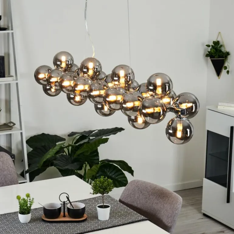 Suspension Cerrillos Chrome, 25 lumières