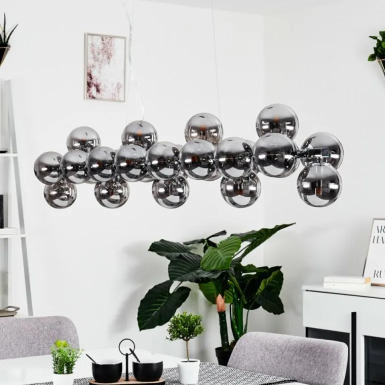 Suspension Cerrillos Chrome, 25 lumières