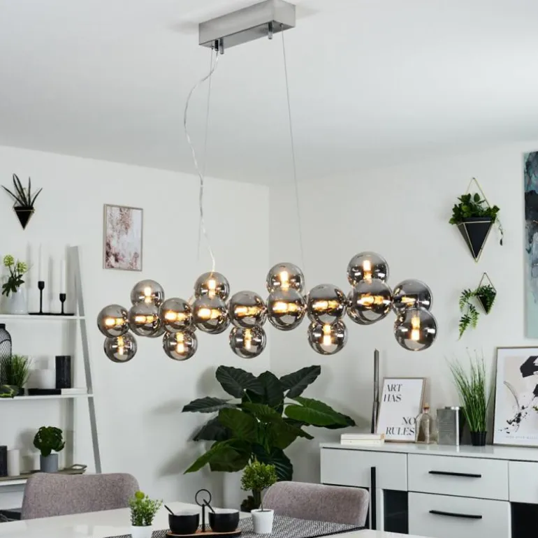 Suspension Cerrillos Chrome, 25 lumières