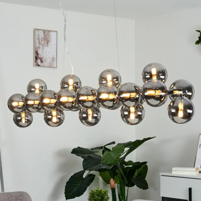 Suspension Cerrillos Chrome, 25 lumières