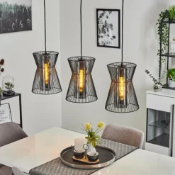 Suspension Chaca Noir, 3 lumières