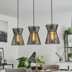 Suspension Chaca Noir, 3 lumières