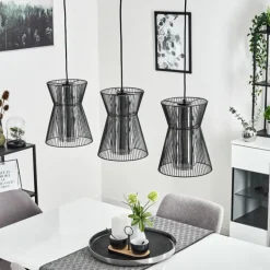 Suspension Chaca Noir, 3 lumières