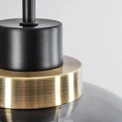 Suspension Curveira Bronze, Noir, 1 lumière